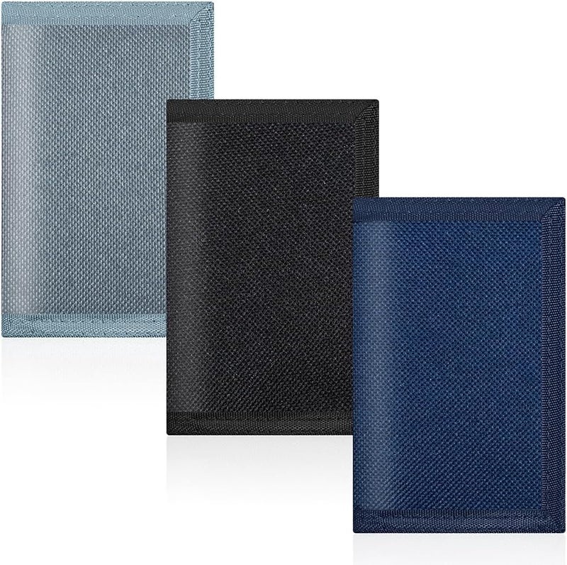 Amutta 3 Pieces RFID Canvas Wallet for Men - Teen Wallets for Boys with Magic Sticker, Nylon Wallet for Teen Boy with Coin Pocket, Boy Wallet for Kids Christmas/Birthday - Image 1